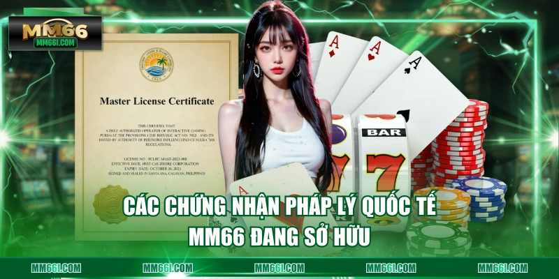 Các chứng nhận pháp lý quốc tế MM66 đang sở hữu